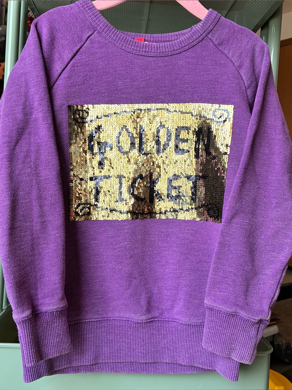 Purple Mini Boden Charlie and the Chocolate Factory Sweatshirt